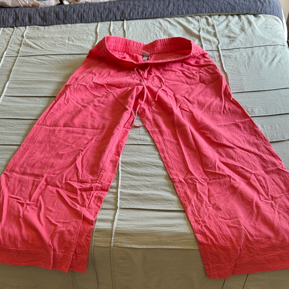 a new day Coral Elastic Waist Pants size large